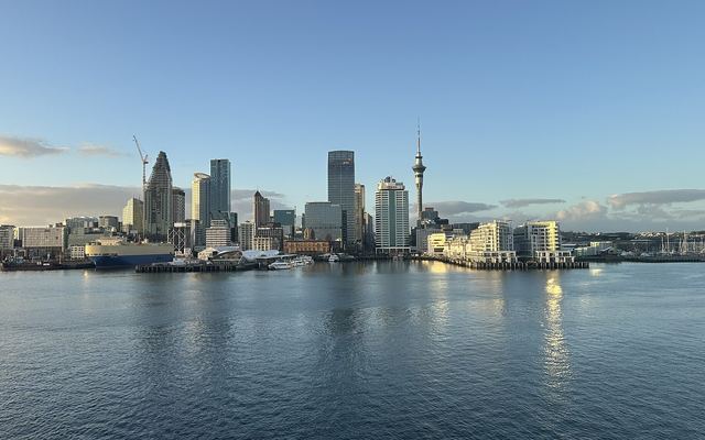 Skyline van Auckland in Nieuw-Zeeland